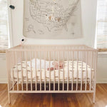 100% Organic Cotton 52x28 Inches Muslin Crib Sheets Fitted Crib Mattress Sheet for Baby Girls & Boys, Soft Boho Neutral Toddler Bedding Bed Sheets Fits Well Standard Size Crib Mattress 28x52 Inches
