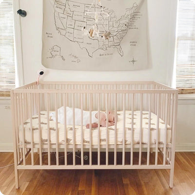 100% Organic Cotton 52x28 Inches Muslin Crib Sheets Fitted Crib Mattress Sheet for Baby Girls & Boys, Soft Boho Neutral Toddler Bedding Bed Sheets Fits Well Standard Size Crib Mattress 28x52 Inches
