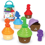 Learning Resources Counting Cupcakes - Number and Color Recognition Skills, Kitchen Play Food for Kids, Fine Motor Skills, Matching Toys, Homeschool, Birthday Gifts for Boys and Girls