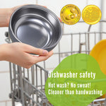 OKAY ORANGE Non-Toxic Toddler Bowls with Non-Slip Base | Stainless Steel Baby Bowls for Kids | 5 Inch BPA-Free Dishwasher Safe Bowls | Mess-Free Feeding Supplies | 1-Pack Set