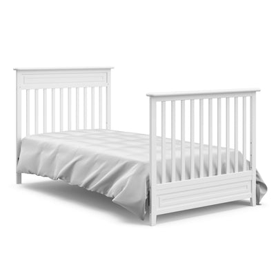 Storkcraft Petal 4-in-1 Convertible Mini Crib (White) – GREENGUARD Gold Certified, Converts to Daybed and Twin-Size Bed, Bonus 2.75-inch Mini Crib Mattress Included, Ideal for Small Spaces