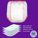 MooMoo Baby Cotton Training Pants Strong Absorbent Toddler Potty Training Underwear for Baby Girl Pee Pants 2T