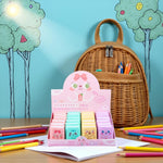4Pcs Multicolour Cute Dual Purpose Book Pencil Sharpener Eraser, Cute Cartoon Student Eraser Pencil Sharpener, Office and School Supplies