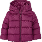 The Children's Place Baby and Toddler Girls' Medium Weight Wind-Resistant, Water-Resistant Puffer Jacket