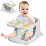 Baby Bath Seat for Babies 6 Months & Up, Bath Seats for Babies Sitting Up, Non-Slip, Comfortable Infant & Toddler Bath Seat for Newborns, Grey Baby Bath Chair