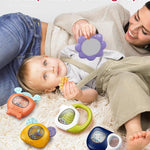 dearlomum Baby Play Mat Baby Gym,Funny Play Piano Tummy Time Baby Activity Mat with 5 Infant Sensory Baby Toys, Music and Lights Boy & Girl Gifts for Newborn Baby 0 to 3 6 9 12 Months (Pink)