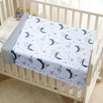 Donsonny Baby Blankets for Unisex Boys Girls, Super Soft Nursery Minky Blankets, 30 x 40 inch Outer Space Printed Bed Throws Newborn (Planet Fox)