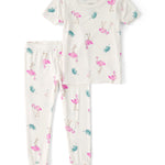 Carter's Girl PurelySoft Long-Sleeve 2-Piece Pajamas, Ivory, 4T