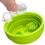 Chicco Semi-Soft Trainer with Bite-Resistant Spout and Spill-Free Lid 7oz.| Removable, Non-Slip Handles | Top-Rack Dishwasher Safe | Easy to Hold Ergonomic Indents | Green| 6+ months