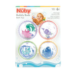 Nuby Bubbly Buds Interactive Bath Set - (4-Pack) Baby Bath Toys - 6+ Months