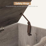 RALGEND Toy Chest, 31.5" Storage Chest with Metal Hinge and Pull Handles, Wooden Storage Bench, Toy Box for Living Room, Bedroom, Entrance, Greige