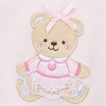 Little Me Baby Girls' 3 Piece Bib and Burp Set, Bear, Pink/Multi, One Size