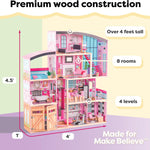 KidKraft Wooden Dollhouse Shimmer Mansion for 12" Dolls