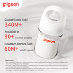 Pigeon Silicone Nipple (SS) with Latch-On Line, Natural Feel, 0+ Months, 4 Counts