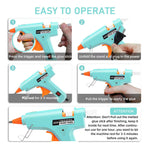 Hot Glue Gun Kit Mini: Mini Hot Glue Guns Kit with 30 Sticks Melt Glue Gun Craft for School DIY Arts Home Quick Repairs Multi-application
