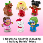 Fisher-Price Little People Barbie Advent Calendar and Toddler Playset, 24 Christmas Figures and Play Pieces