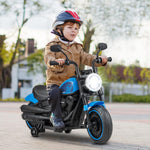 Costzon Toddler Motorcycle, 6V Battery Powered Electric Motorcycle with Detachable Training Wheels, Soft Start, Headlights & Music, Kids Motorcycle Ride on Toy for Toddlers Boys Girls 18+ Months(Blue)