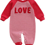 BeQeuewll Newborn Baby Boy Mardi Gras Outfit Infant Sweatshirt Jumpsuit Rompers Babys Spring Carnival Clothes