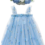 BGFKS Layered Tulle Tutu Dress for Toddler Girls,Baby Girl Rainbow Tutu Princess Skirt Set with Flower Headband.