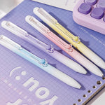 MOZXIRZ 4 Pcs Cute Retractable Pens Cat Paw Gel Pens Pastel Aesthetic Pen 0.5mm Fine Point Black Ink Smooth Writing Pen for Women Girls Office School Supplies (Cat Paw)