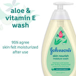 Johnson's Skin Nourishing Moisture Baby Body Wash with Aloe Scent & Vitamin E, Hypoallergenic & Tear Free Bath Wash for The Whole Family, Paraben- & Sulfate-Free, 20.3 fl. oz