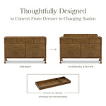 Namesake Alouette 7-Drawer Baby Dresser for Nursery in Natural Walnut – GREENGUARD Gold Certified Wood Dresser – Pre-Assembled Chest of Drawers with Storage for Baby Clothes & More