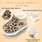 QFH Baby Winter Shoes Infant Shoes Infant Boot Boy Boot Baby Winter Snow Boots Leopard 2.5-3 Years Toddler