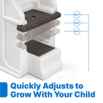 Step2 Mobile Helper, Toddler Step Stool & Tower Stand, Adjustable Height & Built-in Storage, Non-Slip Feet, Includes Safety Bar, Easy Wipe Down, for Kids 1.5+ Years Old