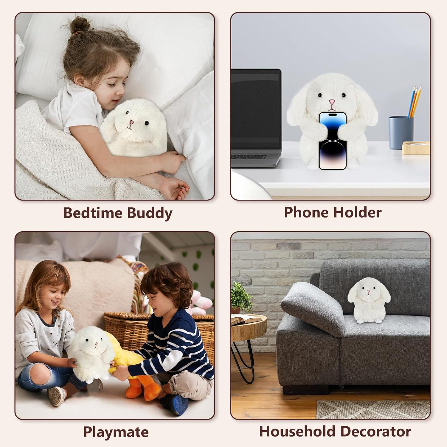Bunny Stuffed Animal, Microwavable Stuffed Animal for Period Cramps Pain, Rabbit plush for Anxiety Relief, Bunny plush, Heated Stuffed Animals, Stress Relief Packages for Women & Girls, Unscented