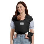 Shiaon Baby Wrap Carrier, Baby Carrier Wrap Newborn(7-35lbs), Cotton Baby Sling Carriers Wearing Wrap Hands Free, Cozy Newborn Wrap One Size Fits All, Black