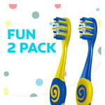 Colgate Bluey Extra Soft Toothbrush for Kids, Kids Toothbrush Pack with Built in Suction Cup Toothbrush Holder, Designed for Children Ages 2 and Up, Extra Soft Bristles, 2 Pack