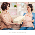 Deluxe Baby Gift Set for Newborn Boys & Girls – Handprint & Footprint Keepsake Frame, Knitted Blanket, Rattle, Socks, Pacifier Clip – in Gift Box