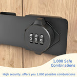 RETRIN 3-Digit Combination Lock, Black, Keyless, Zinc Alloy, Cabinet Door Latch, Easy DIY Installation, Wide Range of Uses