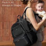 Momcozy GoEase Diaper Bag - Stylish, Durable & Waterproof Baby Bag with Multi-Pockets, Laptop Compartment, Changing Pad & Stroller Straps, Travel Baby Essentials for Moms,Dads,Work, Maternity