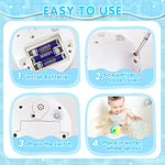 Whale Bath Toy Sprinkler, Light Up Bath Toys for Kids Ages 1-3 Babies 6-12-18 Months, 1 2 3 Year Old Boys Girls Valentines Toddler Birthday Gifts, Bathtub Pool Water Table Toys