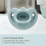 NUK 100% Silicone Comfy Orthodontic Pacifiers, 0-6 Months, Blue Fashion, Timeless Collection, 5 Count