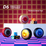 MAGICYOYO D6 Multifunctional Looping Yoyo for Kids 8-12, Responsive Yoyo with Multiple Play Ways, Beginner Yo-yo with Fingerspin Function, 2A Trick Yo Yo for Kids, Adults ( Golden with Red Cap)