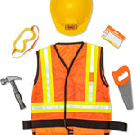 Melissa & Doug Construction Worker Role Play Costume Dress-Up Set (6 pcs) Frustration-Free Packaging - Pretend Construction Worker Outfit, Construction Worker Costume Set For Kids, Toddlers Ages 3+