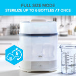 Chicco 3-in-1 Modular Electric Steam Sterilizer for Baby Bottles, Feeding Accessories, and More | Eliminates 99.9% of Germs | 3 Configurations | Automatic Shut-Off and Quiet Operation