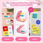 Sticker Maker for Kids - Make Your Own 60 Stickers with DIY Puffy Sticker Kit - Create a 3D Sticker Machine Arts and Crafts for Kids Ages 6-12 - Fun Craft Kits & Gifts for Girls Boys Year Old