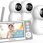 Baby Monitor with Camera and Audio, 3.2'' IPS Portable Baby Monitor No WiFi with 1000ft Long Range, Remote Pan-Tilt Video Baby Monitor, Infrared Night Vision, ECO Mode, Powerful Battery