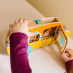 Melissa & Doug GO Tots Wooden Roll & Ride Bus with 3 Disks School Bus Toys for Babies and Toddlers - FSC-Certified Materials