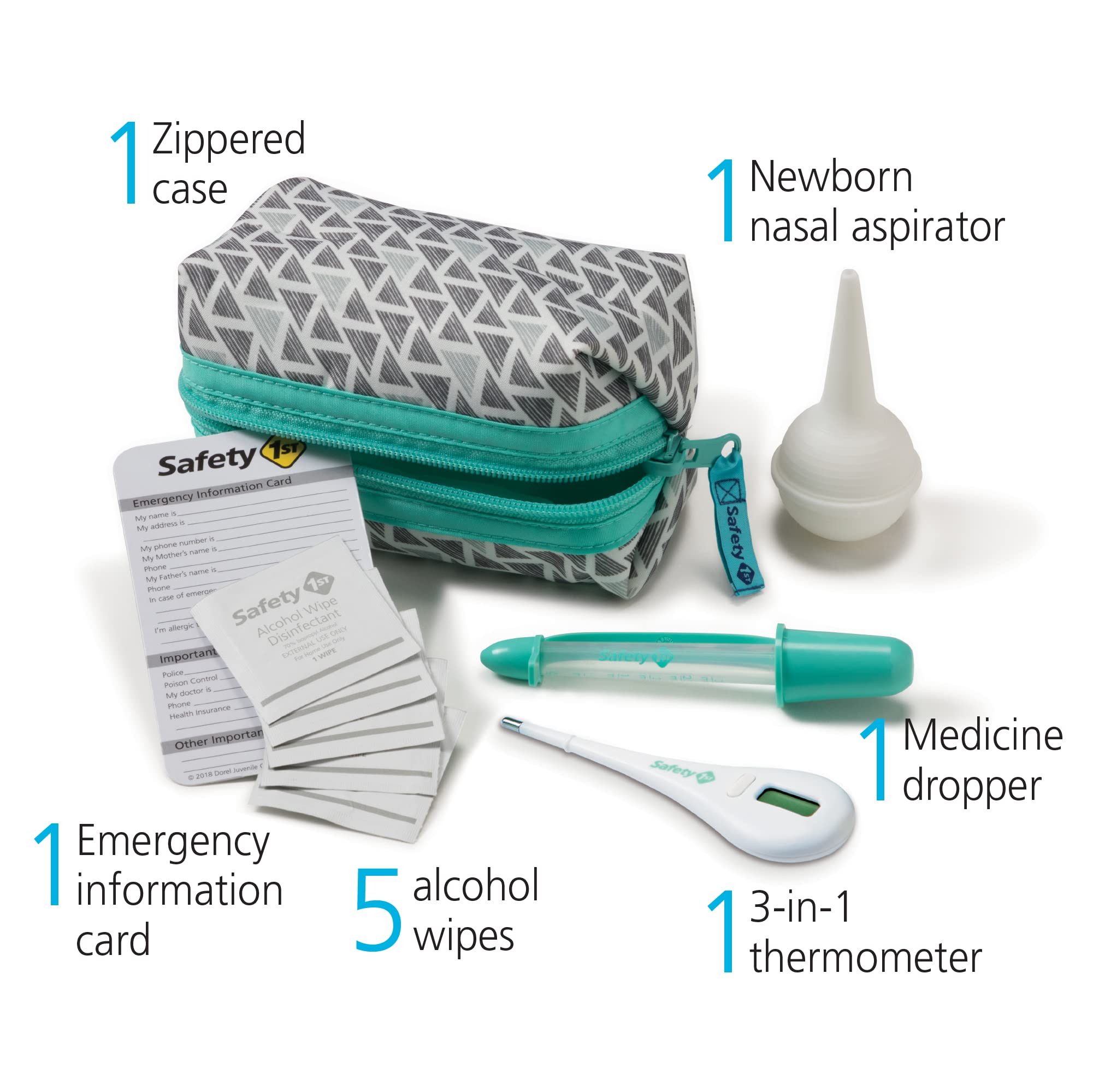 Safety 1st Healthcare On-The-go Kit, Pyramids Aqua - Baby Care - Safety ...