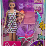 Barbie Skipper Babysitters Inc Playset with Doll, Stroller, Baby Doll & 5 Accessories, Remove Stroller Seat for Carrier