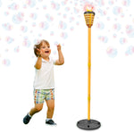Tiki Torch Bubbler - Summer Pool Party Bubble Machine with Lights and Music, Bubble Blower and Wand, Rechargeable Outdoor Toy for Kids Teens Birthday Party, 4 Feet Tall, Includes 4oz Bubble Solution