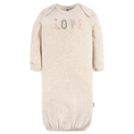 Gerber Unisex Baby Boy and Girls 4-Pack Sleeper Gown, Woodland Love, Newborn