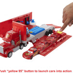Mattel Disney and Pixar Cars Transforming Mack Playset, 2-in-1 Toy Truck & Tune-Up Station with Launcher, Lift & More