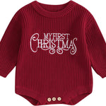 Adobabirl Baby Girl Boy Knitted Sweater Bubble Romper Long Sleeve Jumpsuit Festival Outfit Fall Winter Spring Clothes