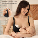 Momcozy Pumping Bra for Wearable Breast Pump, Nursing & Pumping Bra in One, Hands Free Pump Bra Suitable for M5, S12 Pro, etc Black