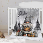 YeeJu Christmas Throw Blanket Baby Small Gray Christmas Snowman Blanket Toddler Infant Swaddle Pet Crib Soft Lightweight Fuzzy Plush Fleece Blankets and Throws Xmas Winter Holiday Blanket 30x40